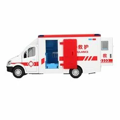 Cheapest 😍 Ambulance Toy Car Alloy High Simulation Friction Powered Wheels Emergency Vehicle Toy With Light And Sound For Kids 🥰 -Vehicles Online Shop 311QNeRywyL