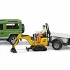 Deals 👍 Land Rover Defender Rigid Drawbar Trailer Jcb Micro Excavator And Construction Work 🛒