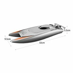 Budget 🎉 RC Speedboat 2.4GHz Remote Control Boat Ship With High Speed RC Yacht For Kids Adults Boys 👧 Girls Racing Boats With 3 Rechargeable Batteries Children's Pool Toy Black 👍 -Vehicles Online Shop 318c9e2rDKL