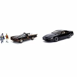 Wholesale โ 98625 DC Comics Classic TV Series Batmobile Die-cast Car, Black & Knight Rider K.I.T.T. 1982 Pontiac Firebird DIE-CAST Car, Black ๐
