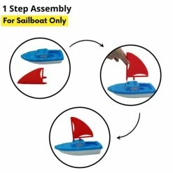 Hot Sale ❤️ Toy Boat Bath Toys For Kids & Toddlers 3 Pcs Floating Toy Boats For Bathtub, Kids Pool Toys, Beach Toys B 🔔 -Vehicles Online Shop 410UaDjlchL