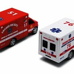Budget 🎉 ? KiNSMART Rescue Team Ambulance 5" Die Cast Metal Cabin W/ Pullback Action ⚕️ 🔥 -Vehicles Online Shop 4118Jo2hCJL