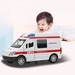 Discount ✨ 1:32 Mini Stimulation Alloy Ambulance Car Sound And Light Model Toy Vehicle Red 🎁 -Vehicles Online Shop 411bljyXuHL