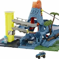 Hot Sale 🔔 Matchbox Action Drivers Volcano Escape Playset, Includes 1 Matchbox Vehicle, Car-Activated Features, Lights & Sounds, Toy For Kids 😀