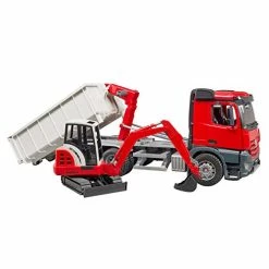 Best deal 🔥 03624 Mb Arocs Truck With Roll-Off- Container And Schaeff Mini Excavato 🤩
