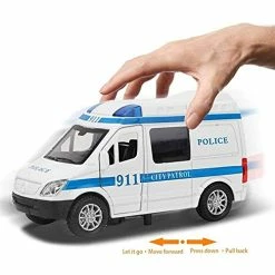 Budget ⌛ Mini Ambulance Toy Hospital Ambulance Toy 1:32 Stimulation Alloy Ambulance Car Sound And Light Model Toy Vehicle(Red) 🔔 -Vehicles Online Shop 41646NsTTEL