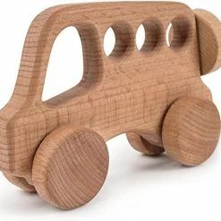 Best deal 🤩 Ames Wooden Toy Bus With Garage Natural Wood Eco-Friendly Toys For Children Woody Durable Unpainted Toys 🎉 -Vehicles Online Shop 418L7KNiHZL. AC