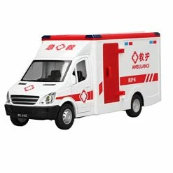 Best deal 😍 Ambulance Vehicle Toy, Alloy Ambulance Toy Truck Cultivate Cognitive Ability With Light Sound Effects For Kid 🛒