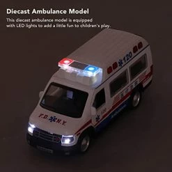 Buy 🌟 Alloy Ambulance Model, Alloy Emergency Vehicle Model Pullback Function With LED Lights For Over 3 Years Old 🌟 -Vehicles Online Shop 4192QjAY5KL 1