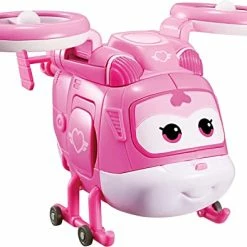 Discount ✔️ 5" Transforming Supercharged Dizzy Airplane Toys, Action Figure Plane To Robot, Suitable For 3 4 5 Years Old Kids, Fun Flying Toy Plane For Preschool Boys And Grls, 🎂 Birthday Gifts, Pink 🥰