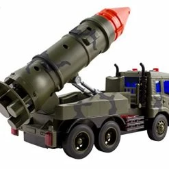 Best Sale 🎁 K Friction Powered Launcher Fighter Military Truck - Pull Back Missile Carrier Army Vehicle W/ Lights & Sounds - Pretend War & Action Toy For Kids ⌛ -Vehicles Online Shop 419mnUPngjL