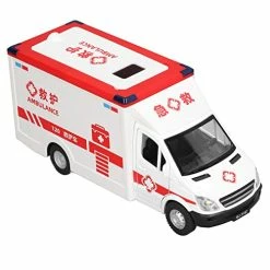 Cheapest 😍 Ambulance Toy Car Alloy High Simulation Friction Powered Wheels Emergency Vehicle Toy With Light And Sound For Kids 🥰 -Vehicles Online Shop 41AFF5cI0IL 1