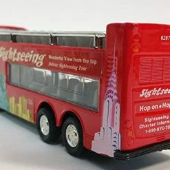 New 🔔 New York City NYC Double Decker NYC Sightseeing Double Decker Tour Bus Open Top Red 2168D 6 Inch Dieca 🛒