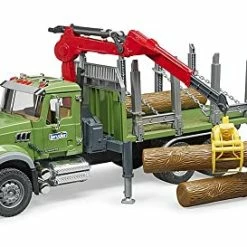 Buy 🥰 02824 MACK Granite Timber Truck With Loading Crane And 3 Trunks 💯