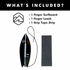 Outlet 🎁 Shred Haus Finger Surfboard | Toy Finger Surf Board | Surf The Wind | Mini Surfboard For Kids Teens Adults | Surf Anywhere Anytime (Black) 👏 -Vehicles Online Shop 41BEAlWPU5L