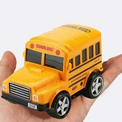 Coupon ❤️ 12 Pack In Box Chubby School Bus Model Toys - 4 Inches Classic Long Nose Friction Powered 360 Rotation Vehicles - Ideal Gift, Party Favors For Kids (1 Dozen) 🎁 -Vehicles Online Shop 41CGOdHLeLL
