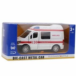 Discount ✨ 1:32 Mini Stimulation Alloy Ambulance Car Sound And Light Model Toy Vehicle Red 🎁 -Vehicles Online Shop 41FD4tJEXCL