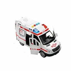 Deals 🎉 Kids Toy Ambulance,Simulation Car Model The Doors Can Be Opened With Lights And Sounds Cars Educational Toys Gifts For Children 3 4 5 6 Years Old Boys And 👧 Girls 🎉