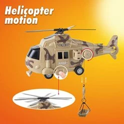 Best Pirce 😀 Military Army Toys, Action Soldier Figures And Vehicles Set - Army Helicopter Toy, Truck, Quadbike - Lights And Sounds - Friction Powered Army Truck ❤️ -Vehicles Online Shop 41FpqXt4luL