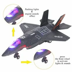 Hot Sale ⭐ Fighter Jet Military Plane Model F-35 Aircraft Army Air Force Diecast Metal Pull Back Bomber Attack Plane With Lights And Sounds For Kids Or Commemorate Collection 💯 -Vehicles Online Shop 41GejhhztML