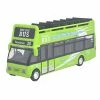 Coupon 😉 City Sightseeing Double Decker Bus Toy Diecast New York City Tourist Open Top Bus Pull Back Vehicles Mini Model Car Lights And Music (Green) 😉