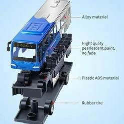 Budget 👍 EYIIE Bus Toys Cars Set, Kids Die-Cast Metal Cars For Boy 3-8 Years Old , Pull Back Car City Bus 1:80 Scale Double Decker London Vehicles, Friction Powered Cars Play Toys Gift, 4 Pack ✨ -Vehicles Online Shop 41KBn4SeClL