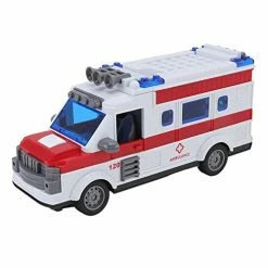 Best Pirce ⌛ Ambulance Toy, 1:30 Scale Emergency Vehicle Anti Collision Toddler Toy Ambulance With Lights Remote Control Kids Transport Emergency Vehicle For Toddler Toys Ages 3 ⭐