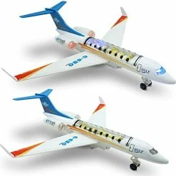 Deals ❤️ Airplane Toys Bump And Go Airlines Die Cast Metal Model Plane Toy With Lights And Sounds For Kids LightBlue 😉 -Vehicles Online Shop 41LR8hwpx5L. AC