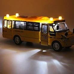 Flash Sale 🧨 School Bus Toy For Toddlers - 9" Die-cast Pull Back Cars With Sounds Lights And Openable Doors , School Bus Toys For Kids Ages 4-8 🔔 -Vehicles Online Shop 41MnTtWTjIL
