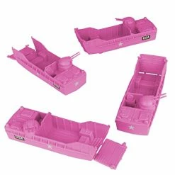 Discount 😉 Lassic Marx Landing Craft - 4pc Pink Plastic Army Men Boat Vehicle ⌛ -Vehicles Online Shop 41N7S4ZO4JL