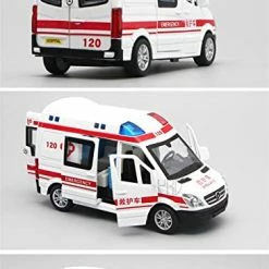 New 🔥 Simulation Alloy Die Cast Mini Car Model Toy Cars 1/32 For Alloy Ambulance Police Cars Diecasts Toy Vehicles Model Fire Truck Pull Back Sound & Light Car Toys (Color : Ambulance) 🛒 -Vehicles Online Shop 41NFuc45dZL