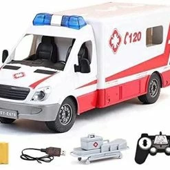 Cheap 🔥 Off-Road RC Trucks RC Ambulance Large RC Remote Control Rescue Emergency Vehicle 1:20 Emergency Rescue Remote Control Ambulance Toy With Light And Sound For Boys And 👧 Girls For Adults And Kids 🥰