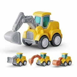 Brand new 😉 Toy Cars For Toddlers 1-3 - Pull Back Cars Toys, Press And Go Truck Toys For 18 Months To 2 3 4 5 Years, ABS Toy Figure Cars Play Vehicles For Boys 👧 Girls Gift 4 PCS ❤️