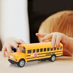 Buy ⌛ School Bus Toy For Toddlers - 5 Inch 2 Set Die-cast Play Vehicles Pull Back Car Yellow School Bus Toys Gift For Kids With Lights Sounds And Openable Doors 🛒 -Vehicles Online Shop 41O8FDXUD7L