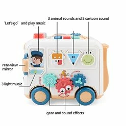 Best Pirce 🔔 Aby Musical Cube Toy 2 3 4 Year Old Musical Bus Toy For Toddlers Age 2 3 4 🔔 -Vehicles Online Shop 41OfcvPsISL