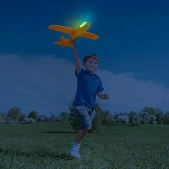 New 🌟 2 Pack LED Light Airplane,17.5" Large Throwing Foam Plane,2 Flight Mode Glider Plane,Flying Toy For Kids,Gifts For 3 4 5 6 7 8 9 Years Old Boy,Outdoor Sport Toys 🥳 Birthday Party Favors Foam Airplane 🎁 -Vehicles Online Shop 41RVrjRFbHL