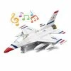 Hot Sale 💯 F-16 Fighting Falcon Thunderbirds Toy Army Air Force Military Airplane Model Kit With Fun Lights And Sounds (Bright White) 🤩