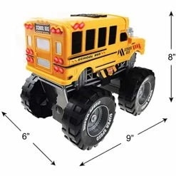 Best Sale ⌛ School Bus Monster Truck Toy Kids Electric Motor Vehicle With Button Activated Motorized Drive, Sounds And Flashing Ligh 🥰 -Vehicles Online Shop 41U98eYHs4L