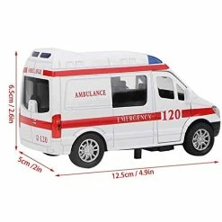 Budget ⌛ Mini Ambulance Toy Hospital Ambulance Toy 1:32 Stimulation Alloy Ambulance Car Sound And Light Model Toy Vehicle(Red) 🔔 -Vehicles Online Shop 41W82lOs2cL