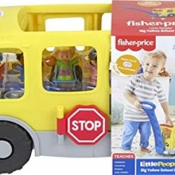 Outlet ⌛ Little People Toddler School Bus Push Toy With Lights Sounds And Smart Stages Learning Content, 4 Toy Figures​ 👍 -Vehicles Online Shop 41WNI5SP0cL
