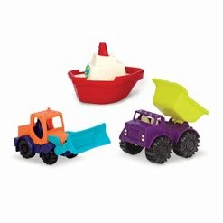 Coupon 😍 Mini Toy Cars - Water & Sand Vehicles Beach Playset For Kids 18 Months+ (3- Pcs) 🤩