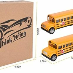Buy ⌛ School Bus Toy For Toddlers - 5 Inch 2 Set Die-cast Play Vehicles Pull Back Car Yellow School Bus Toys Gift For Kids With Lights Sounds And Openable Doors 🛒 -Vehicles Online Shop 41cYoSXUR3L