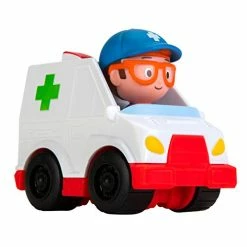 Flash Sale 👍 Mini Vehicles, Including Blippi Skid Steer And Blippi Ambulance, Each With A Blippi Toy Figure Seated Inside, Perfect For Young Children Excavator And Fire Truck 🤩 -Vehicles Online Shop 41dbJnIo24L