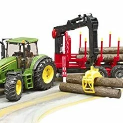Budget 🎉 09821 John Deere 7930 Forestry And Farm Tractor With Logging Trailer, Articulated Crane Arm And 4 Tree Trunks 🧨 -Vehicles Online Shop 41efim8HjqL