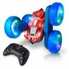 Best deal 💯 Cyclone LED Remote Control Car For Kids - Double Sided Fast RC Car With Bright LED Tires, Off-Road Crawler RC Stunt Car 360 Flips, Spins, Drifts; 2.4GHz Remote Control, 2 Rechargeable Batteries 🎁 -Vehicles Online Shop 41f1xPaZTEL