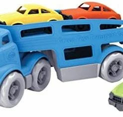 Outlet 👏 Car Carrier, Blue - Pretend Play, Motor Skills, Kids Toy Vehicle. No BPA, Phthalates, PVC. Dishwasher Safe, Recycled Plastic, Made In USA 🛒 -Vehicles Online Shop 41fBWdjSAL. AC