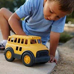 Promo ⭐ School Bus, Yellow FFP - Pretend Play, Motor Skills, Kids Toy Vehicle. No BPA, Phthalates, PVC. Dishwasher Safe, Recycled Plastic, Made In USA 🔔 -Vehicles Online Shop 41fUi0Ah08L