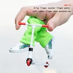 Cheap 🔥 Mini Finger Scooter Set,Alloy Fingerboard Scooters Set With Fingerboard 👟 Shoes Finger Pants Finger Replacement Wheels And Tools For Fingertip Interactive Favors Gifts For Boys 👧 Girls Adults (Green) 🔥