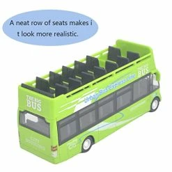 Coupon 😉 City Sightseeing Double Decker Bus Toy Diecast New York City Tourist Open Top Bus Pull Back Vehicles Mini Model Car Lights And Music (Green) 😉 -Vehicles Online Shop 41gcZ1T2HSL