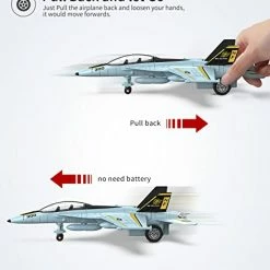 Best Sale 👍 Airplane Toy For Boys, Geyiie Metal Plane Vehicle Playset, Mini Airplanes With Light, Pull Back Fighter Toy For Boys Toddler Kids 3 4 5 6 Years Old Smoky Gra 🌟 -Vehicles Online Shop 41gl00cFogL